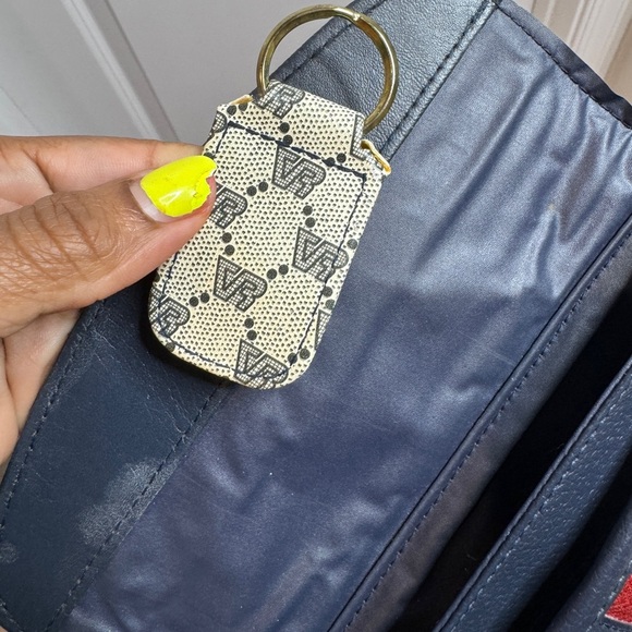 Vintage VR Classic Canvas Monogram Clutch Wallet Purse with Matching Keychain - Picture 7 of 8